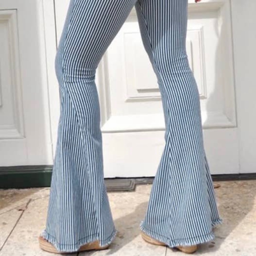 Mile High Pinstripe Bell Bottom